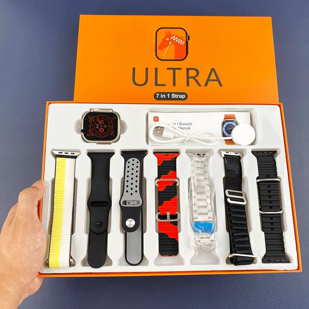 Ultra 7 In 1 Strap New Smart Watch – Bluetooth Calling | Fitness Tracker | Premium Design